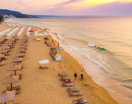 Strand von Goldstrand, Bulgarien