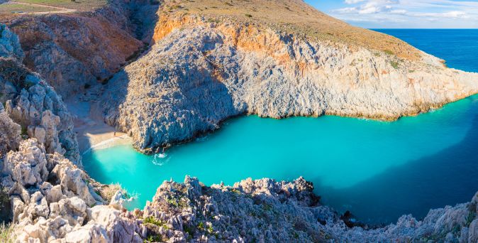 Strandabschnitt vom Strand Seitan Limania Beach auf Kreta