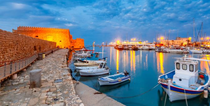  Blick auf den alten Hafen von Heraklion