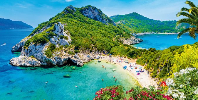 Küstenabschnitt von Porto Timoni, Region Corfu